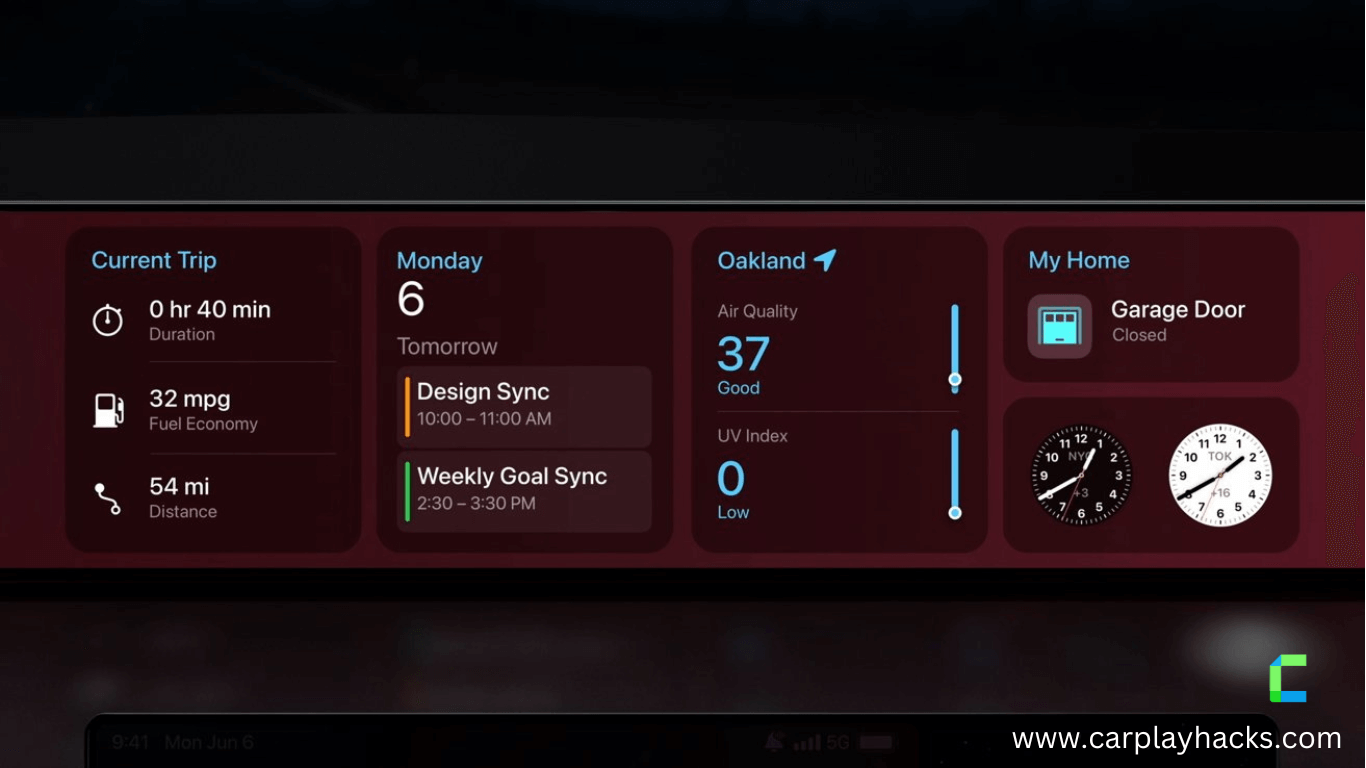 CarPlay widgets iOS 17