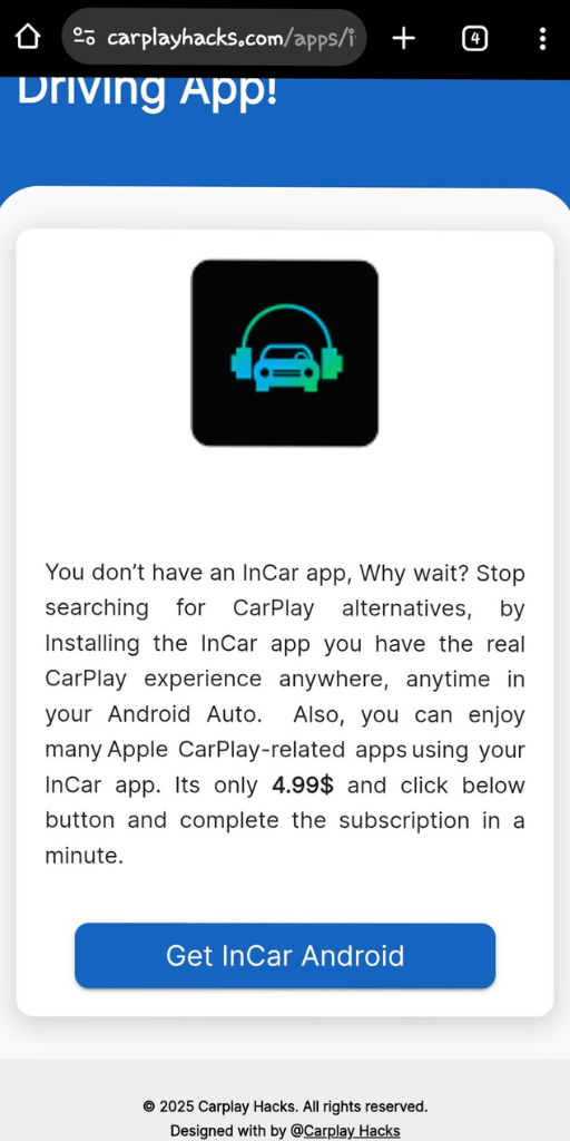 Incar CarPlay app