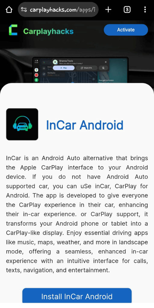 add apps o Android auto with InCar