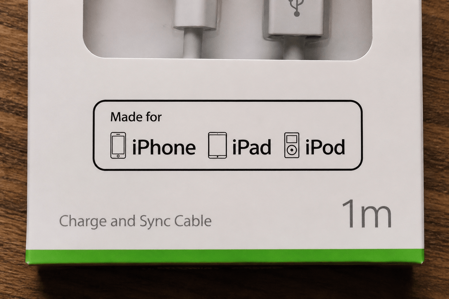 MFi certification label on cable packaging